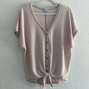 She & Sky Brand Creme Top, Size Medium